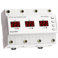 Реле напряжения трехфазное VP-3F 63A DIN-рейка DigiTOP 